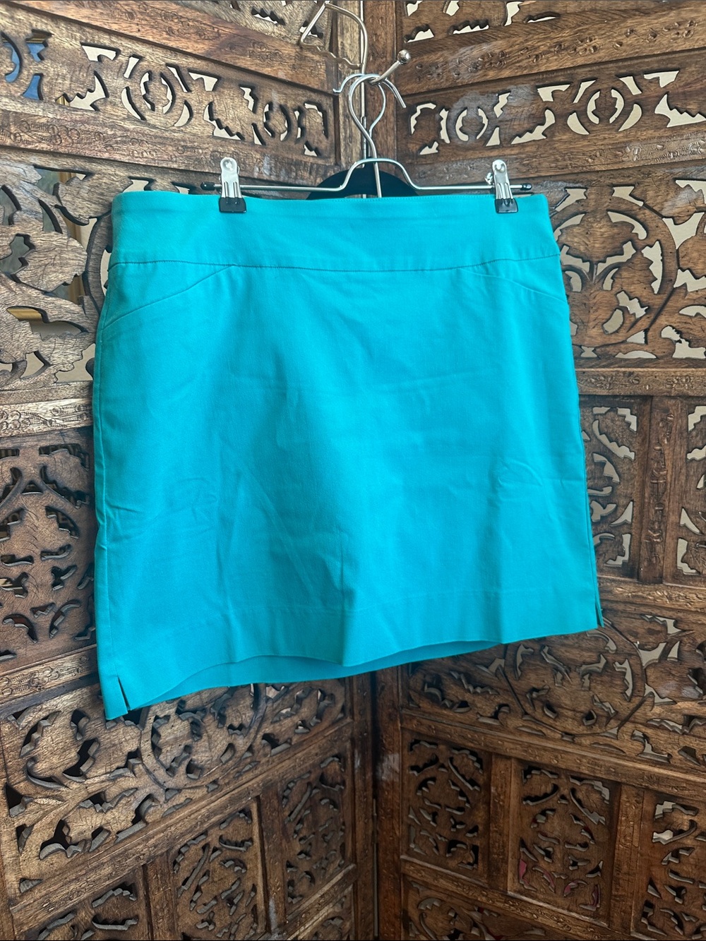JM Collection Teal Skort Petite Large